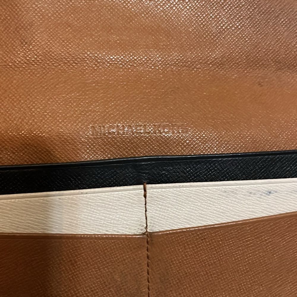 Michael Kors Trifold Black Leather Envelope Card Holder Envelope Wallet Vtg? - Picture 8 of 9